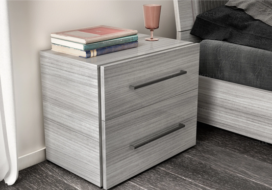 Tables de Chevet Gris Argent – Élégance Compacte Collection Mia