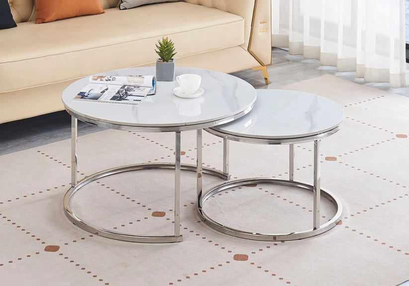 Tables gigognes ceramique OREA