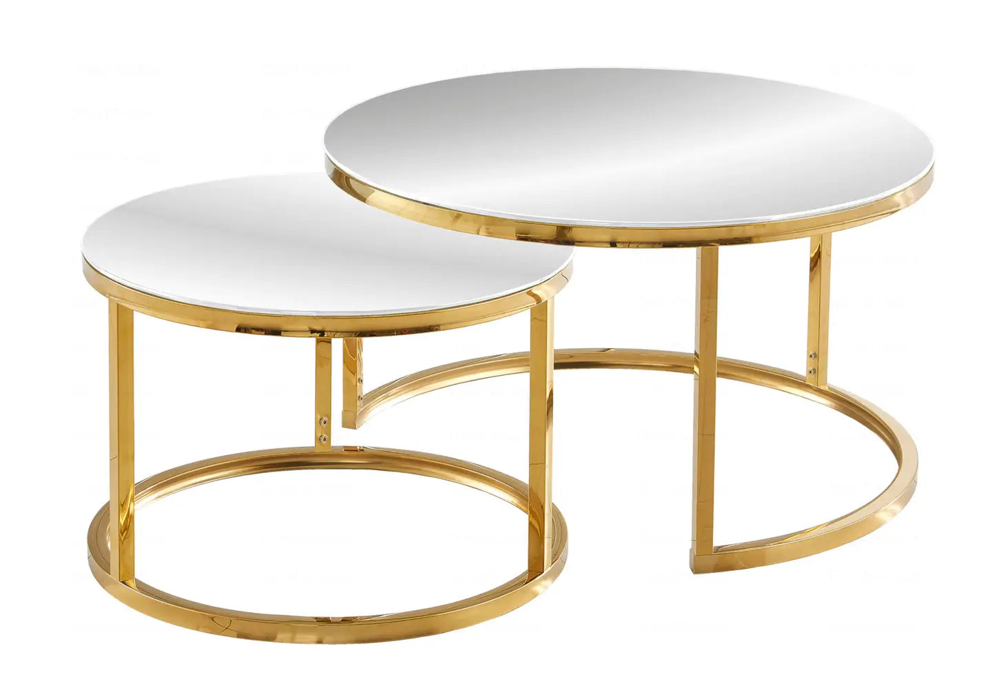 Tables gigognes dorées miroir OREA New Design