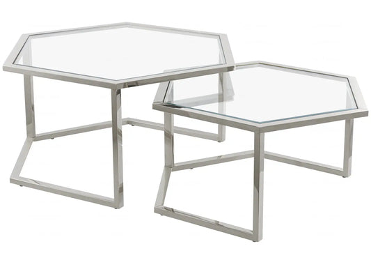 Tables gigognes en verre trempé GIANA New Design