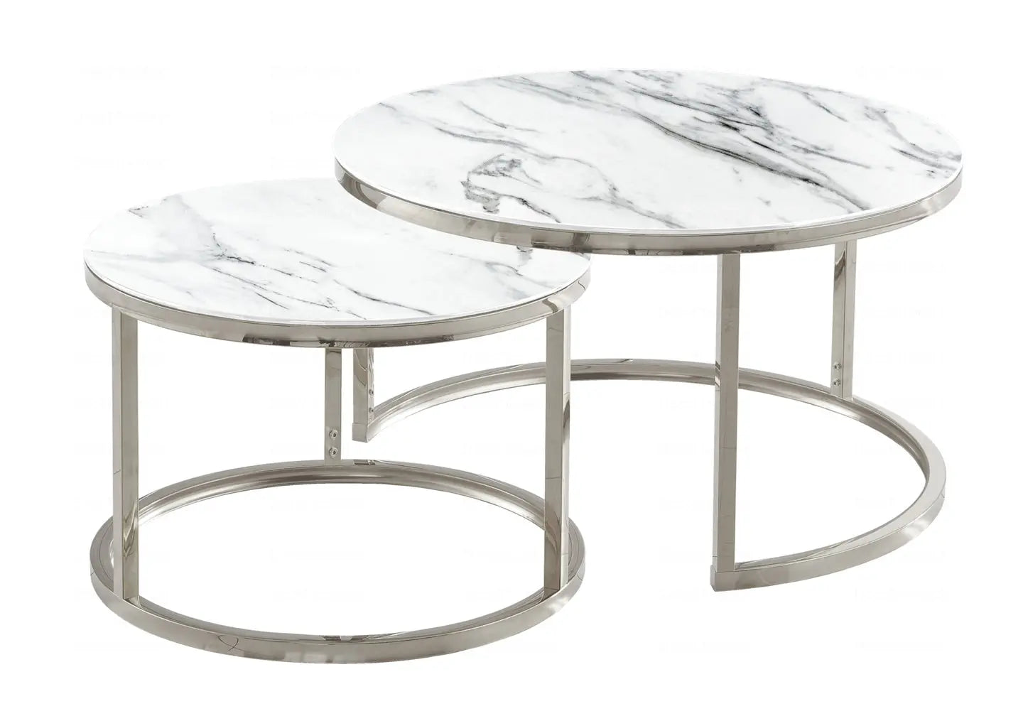 Tables gigognes marbre blanc OREA New Design