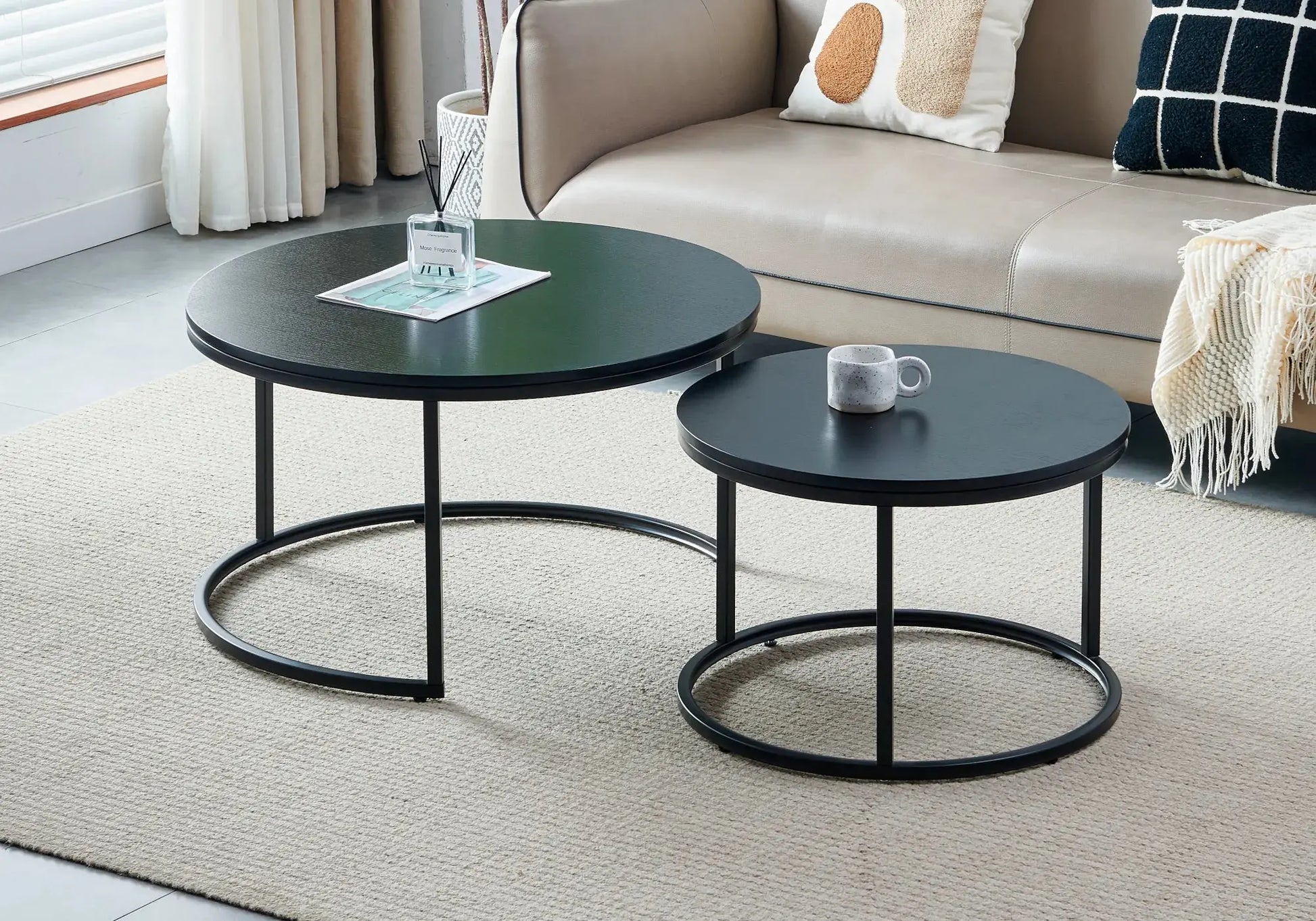 Tables gigognes noir bois noir OREA New Design