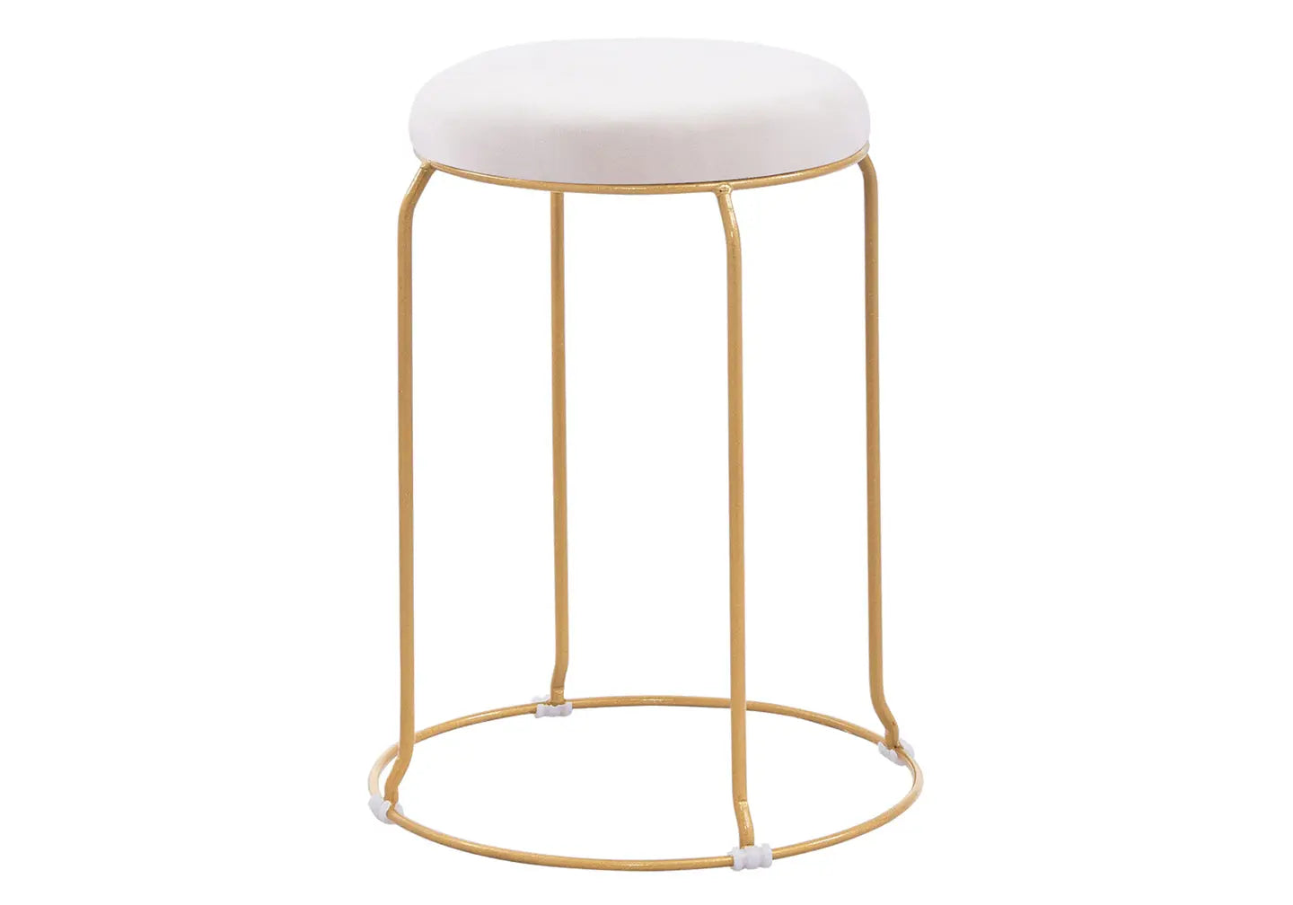 Tabouret doré velours beige CROCO New Design