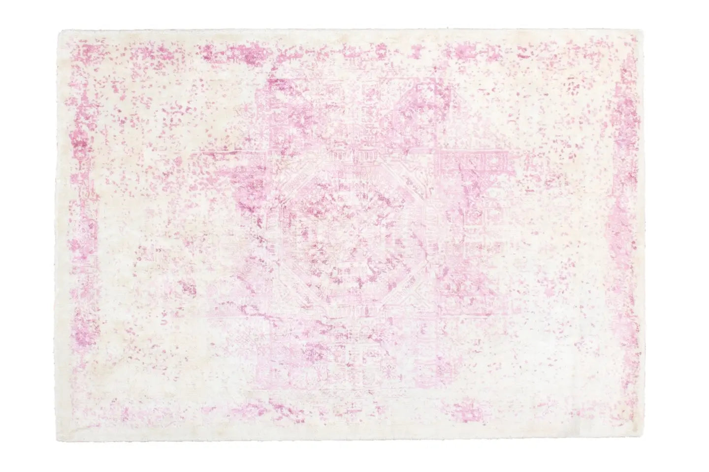 Tapis vintage tissé main rose SILK Lalee Tapis