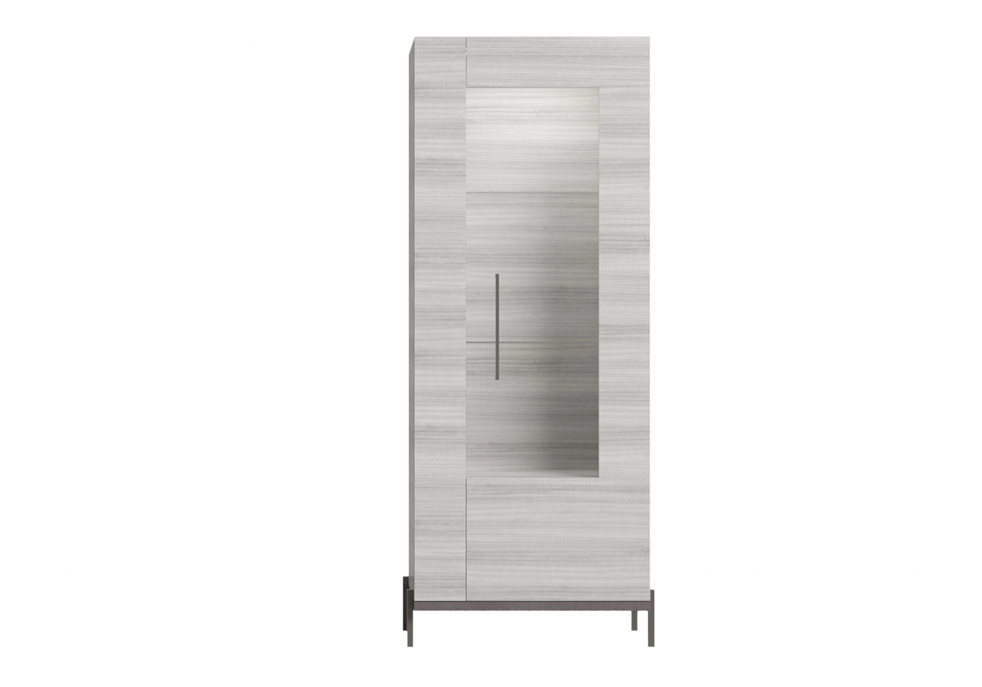 Vitrine Gris Argent, Élégance Raffinée – Collection Mia - DEKOFLIX
