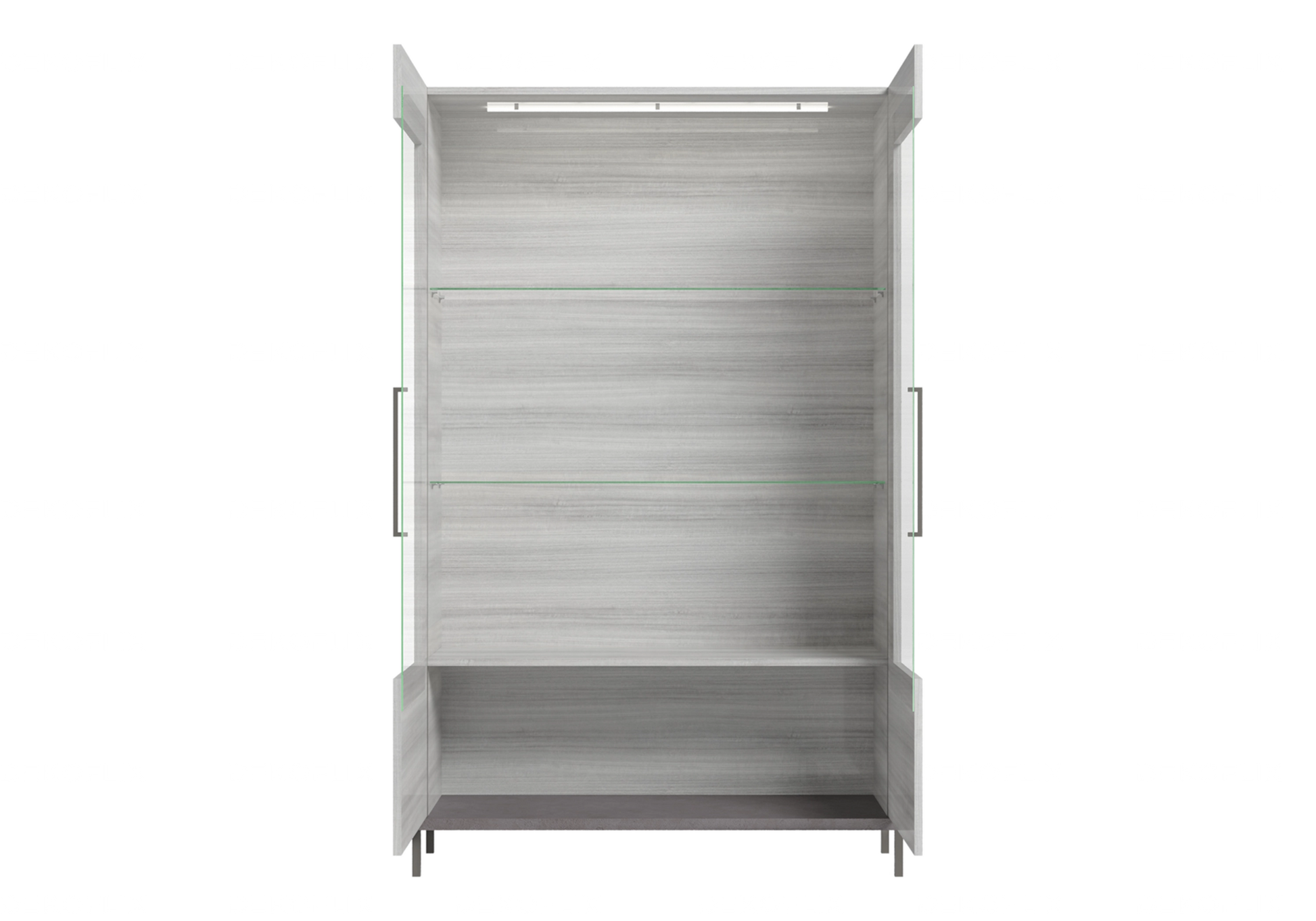 Vitrine Gris Argent, Élégance Raffinée – Collection Mia - DEKOFLIX