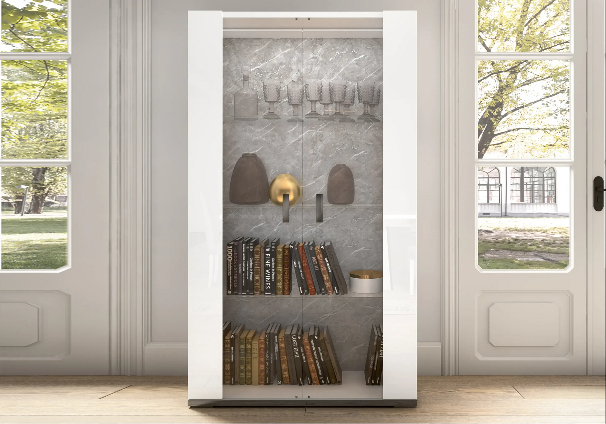 Vitrine Design Moderne pour Salon – Collection Mara Status
