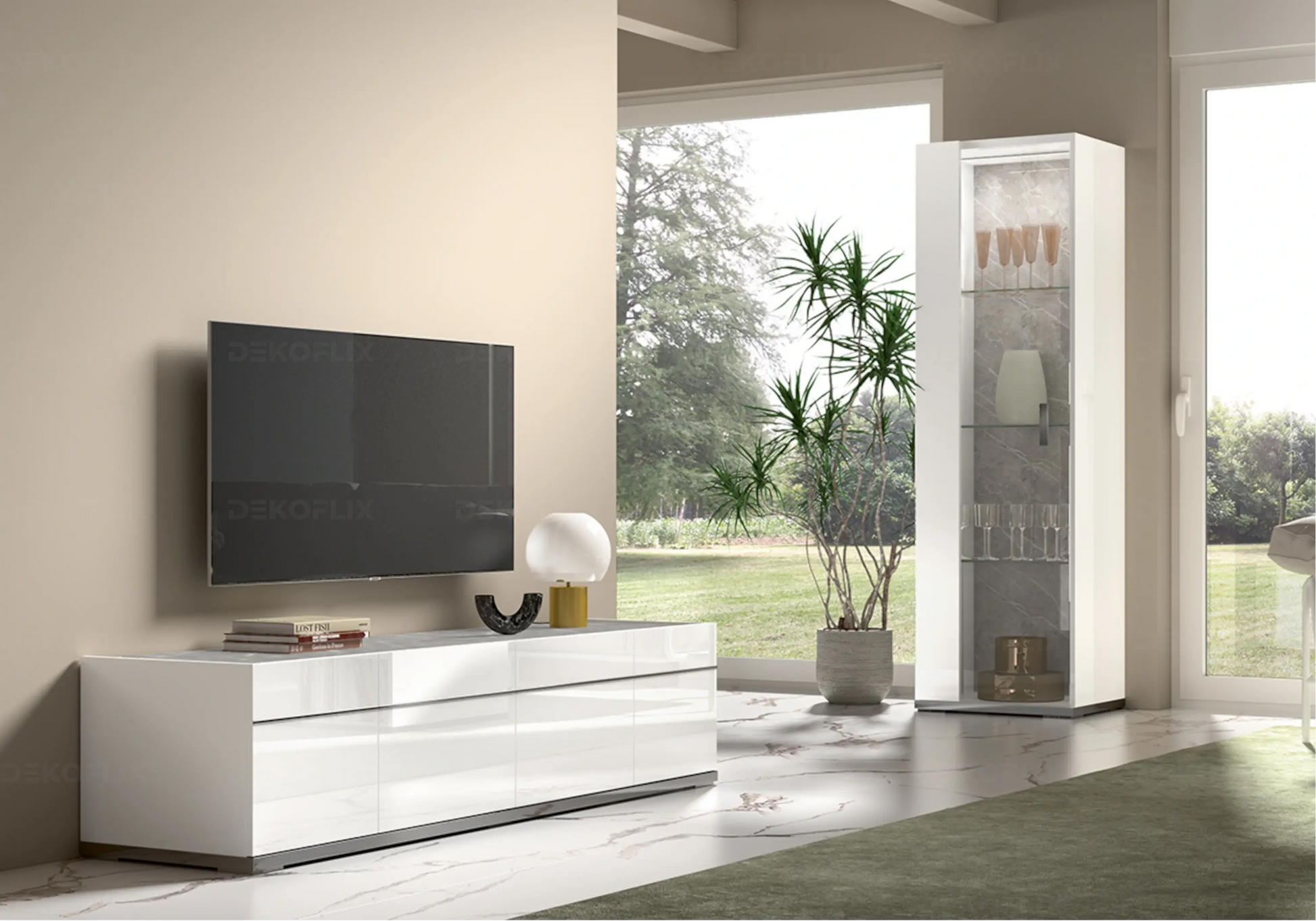 Vitrine Design Moderne pour Salon – Collection Mara Status
