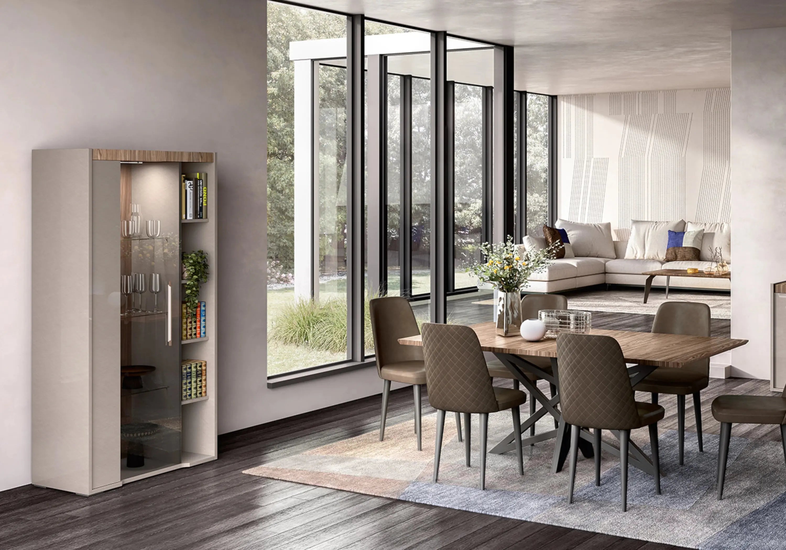 Vitrine Nora Élégante avec LED – Collection Nora Status