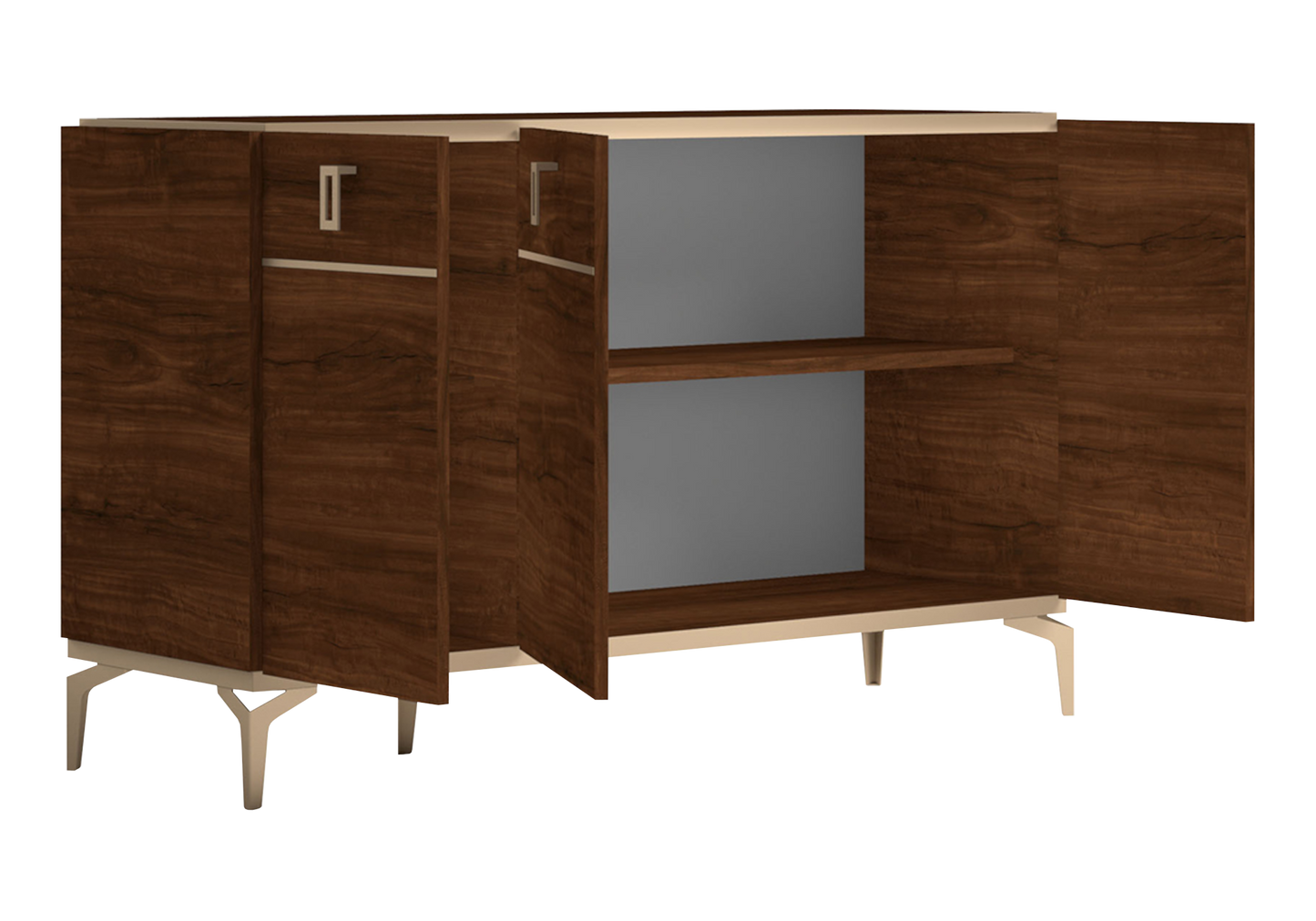 Buffet 4 portes noyer – Eva