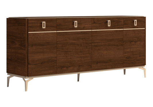 Buffet 4 portes noyer – Eva