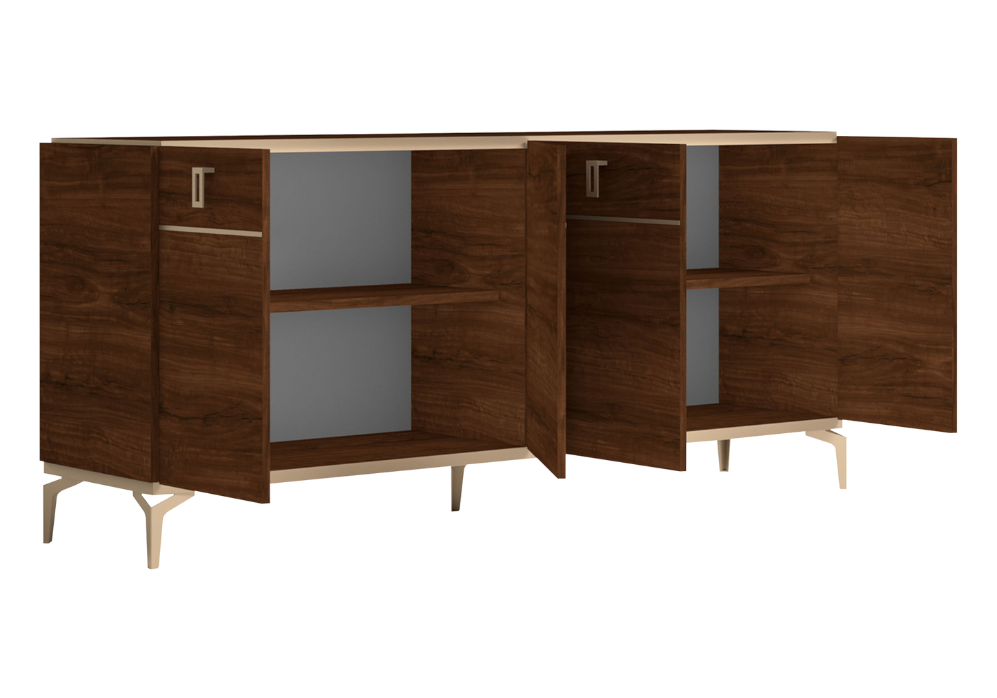 Salle à manger complète 250 cm noyer – Eva