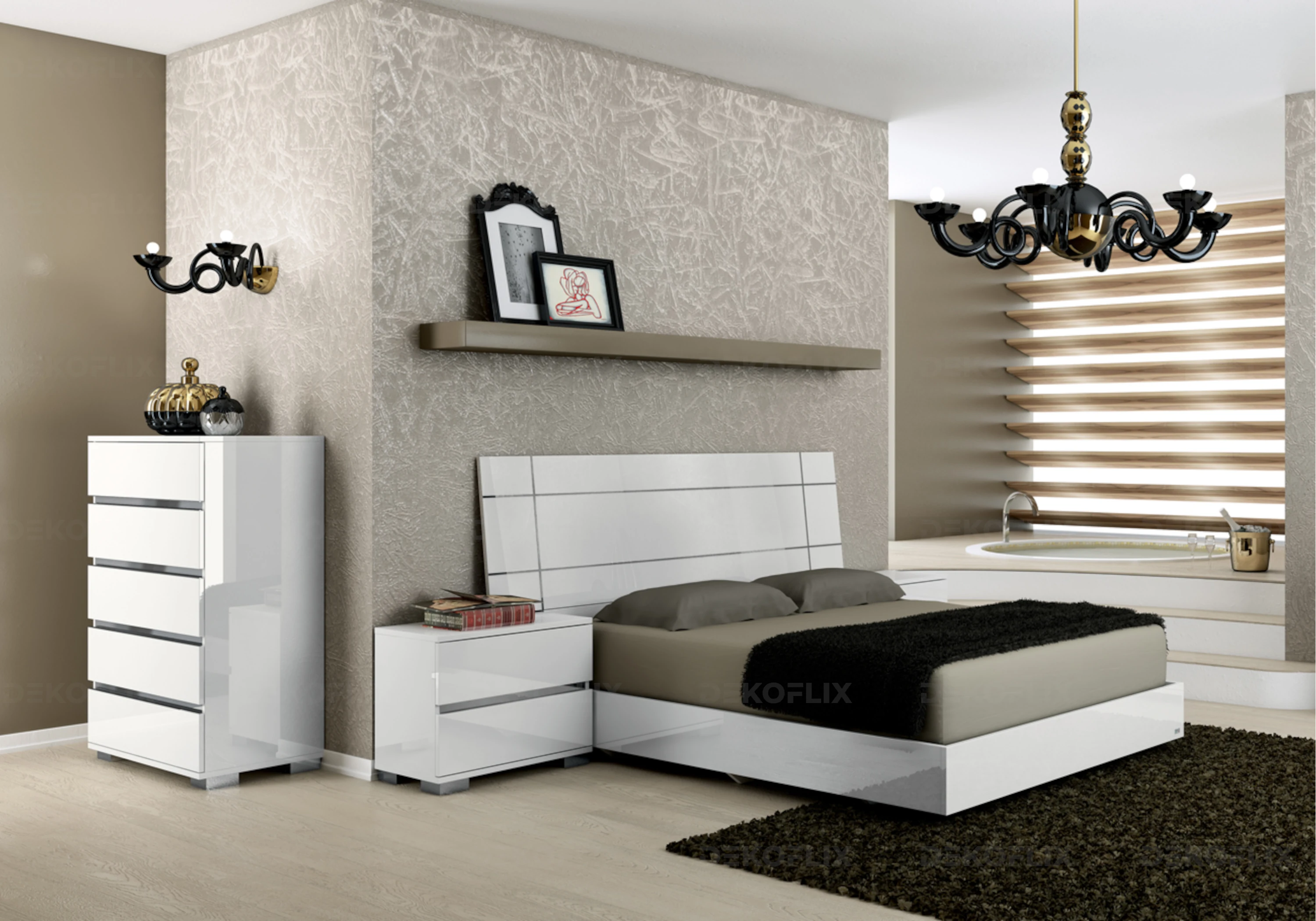 Dream Blanc – Table de Nuit - Élégance et Raffinement Italy - DEKOFLIX