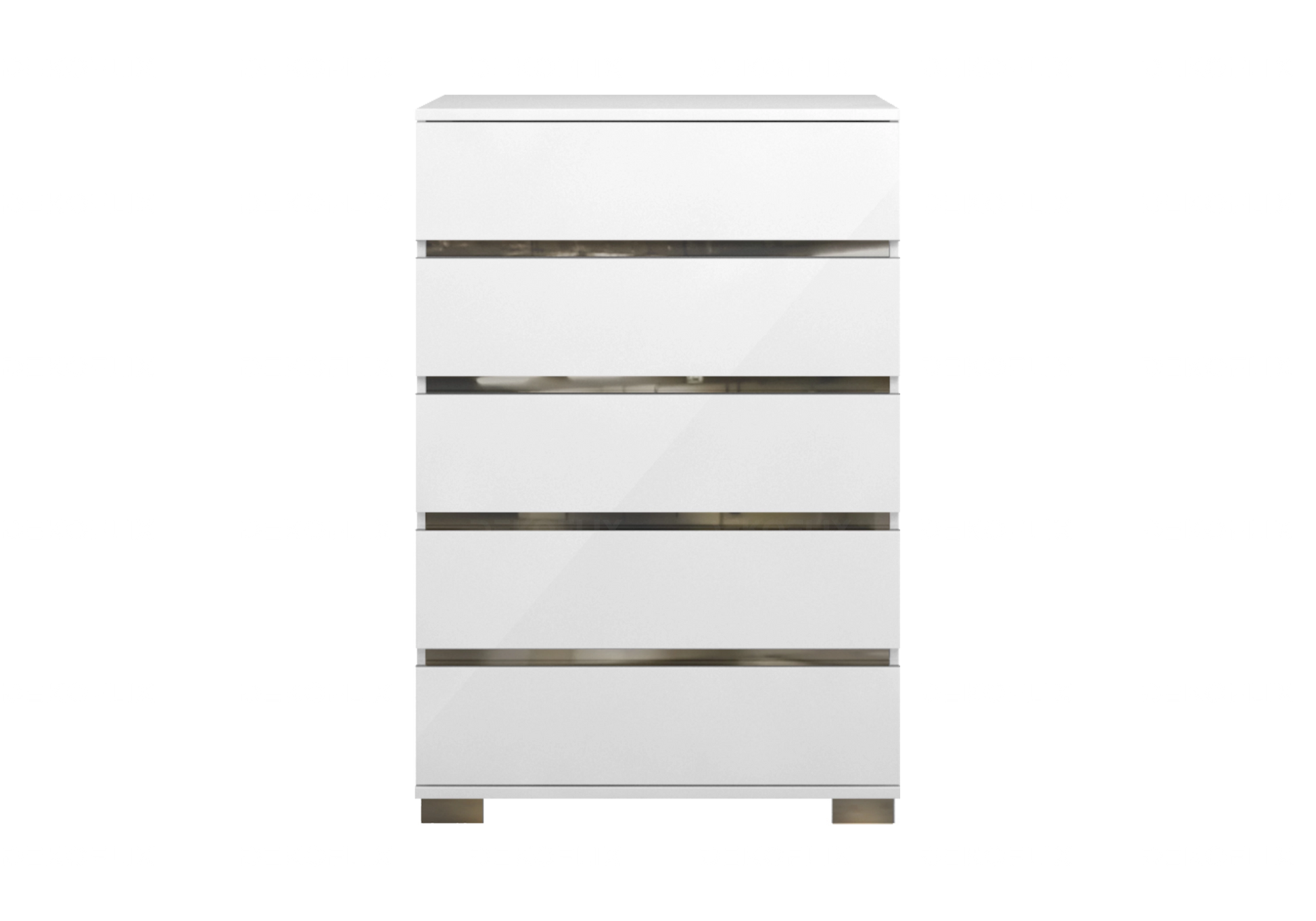 Dream Blanc – Chiffonnier 5 Tiroirs avec Plateau Laqué - Made in Italy - DEKOFLIX