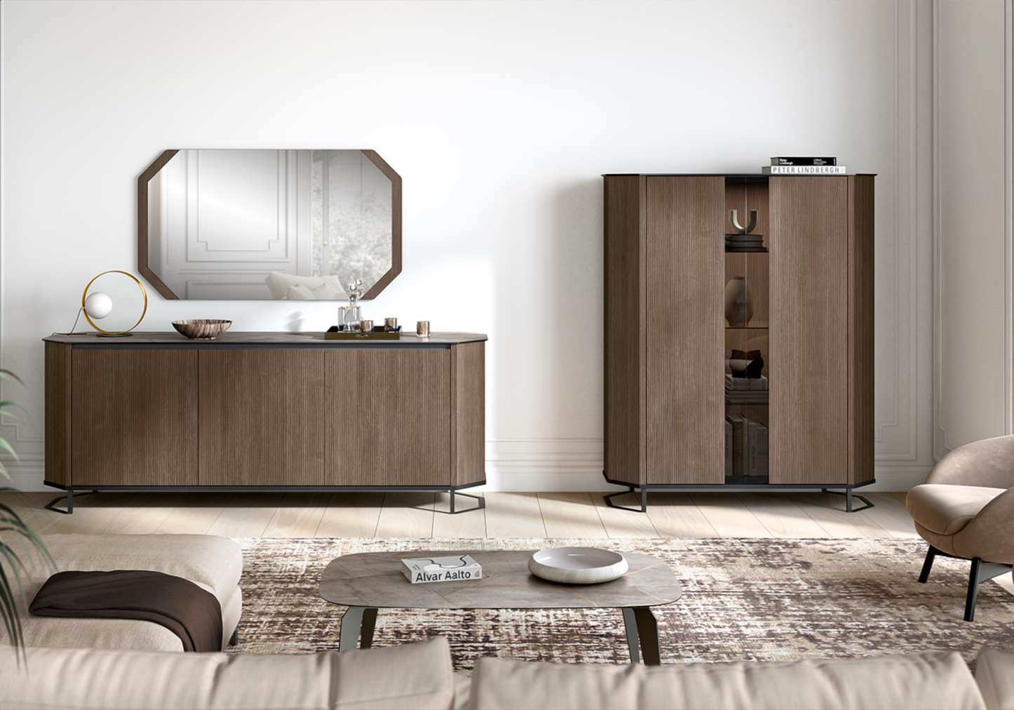 Miroir mural octogonal design - Hexagon