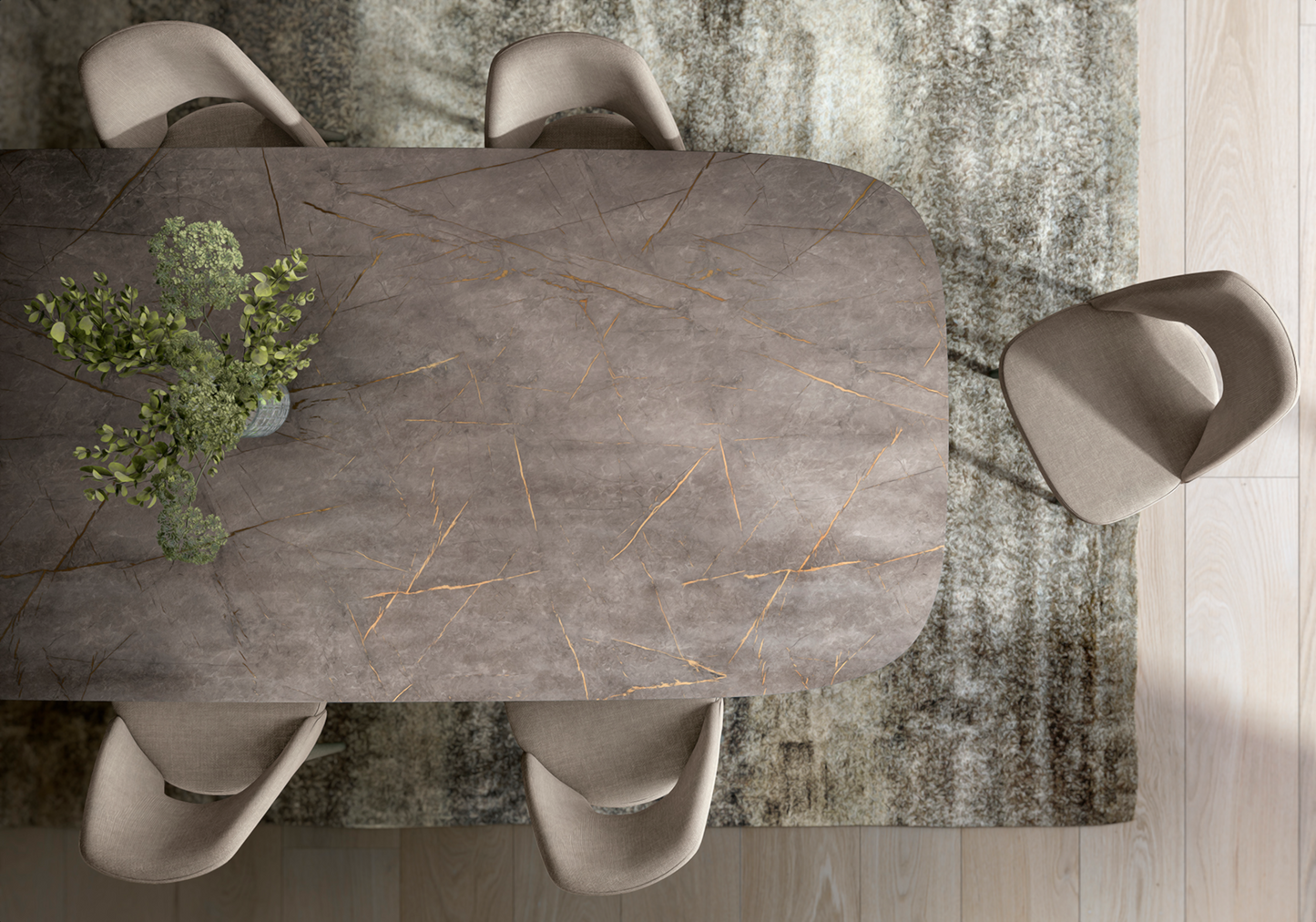 Chaise de salle à manger beige sable - Hexagon