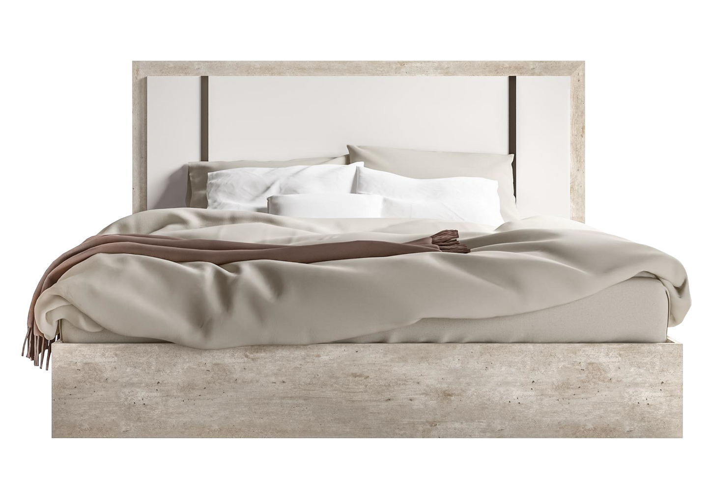 Chambre complète 160x200 blanc béton – Treviso