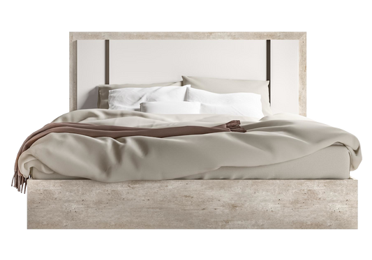 Lit design blanc béton – Treviso