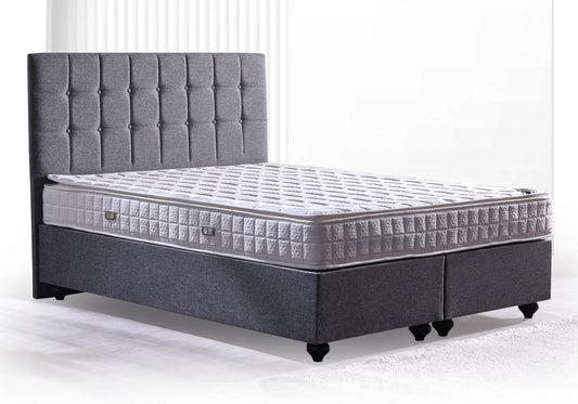 Lit coffre complet avec matelas tête de lit - STAR