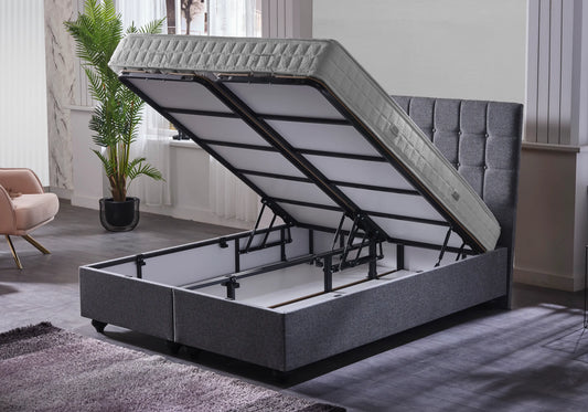 Lit coffre rangement avec tête de lit design – STAR