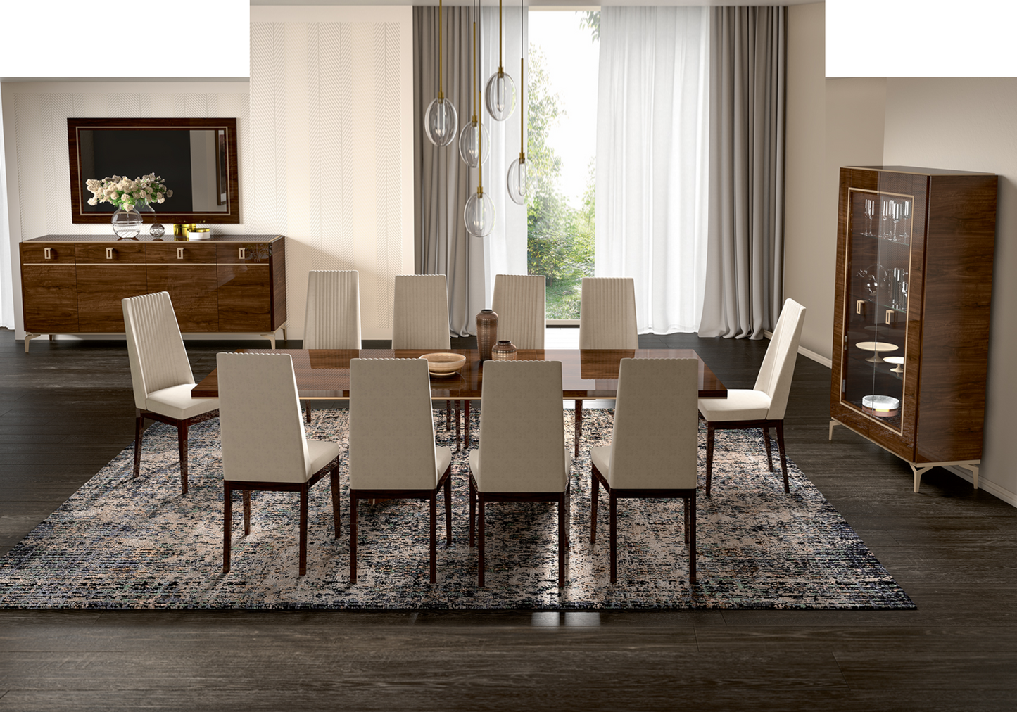 Buffet 4 portes noyer – Eva