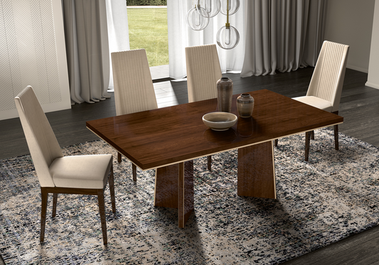 Table extensible 180–225 cm avec 4 chaises – Eva