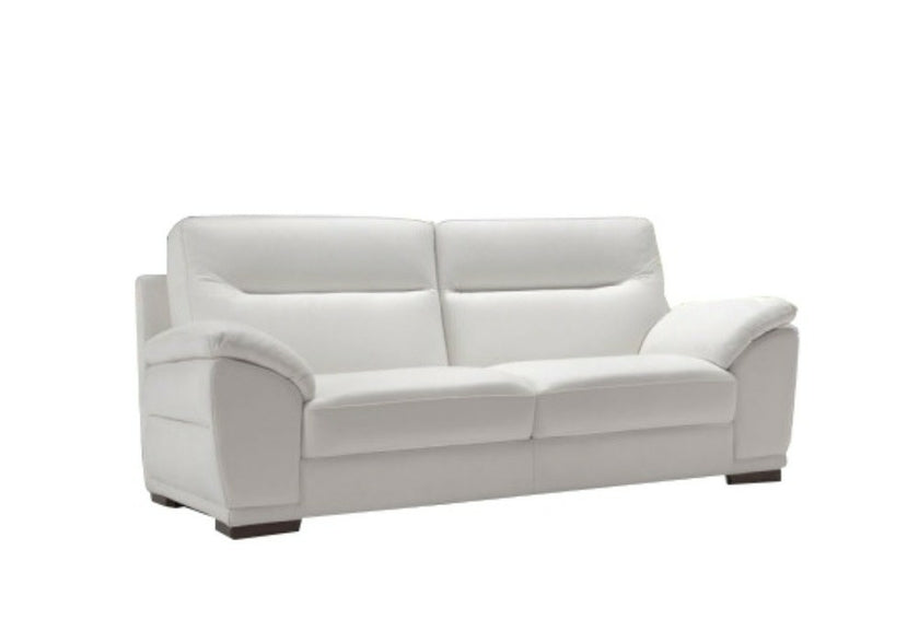 Canapé cuir design blanc CALINO