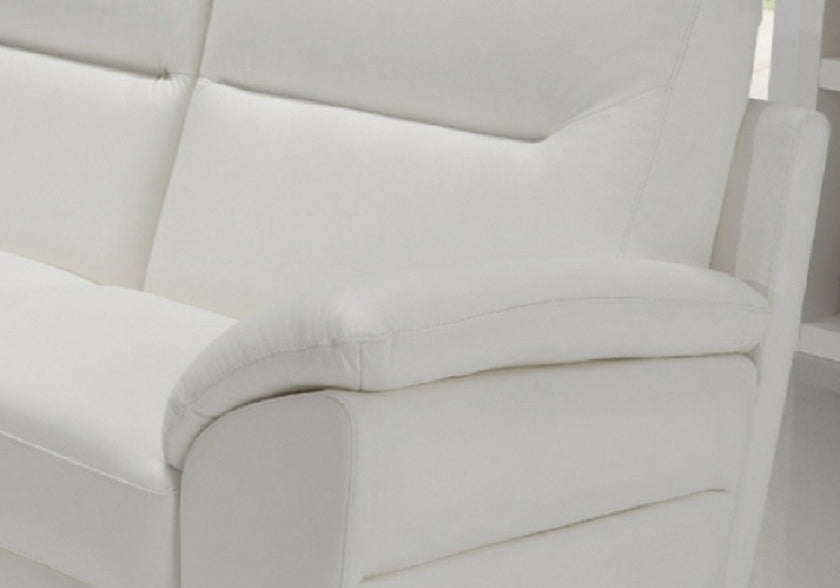 Canapé cuir design blanc CALINO