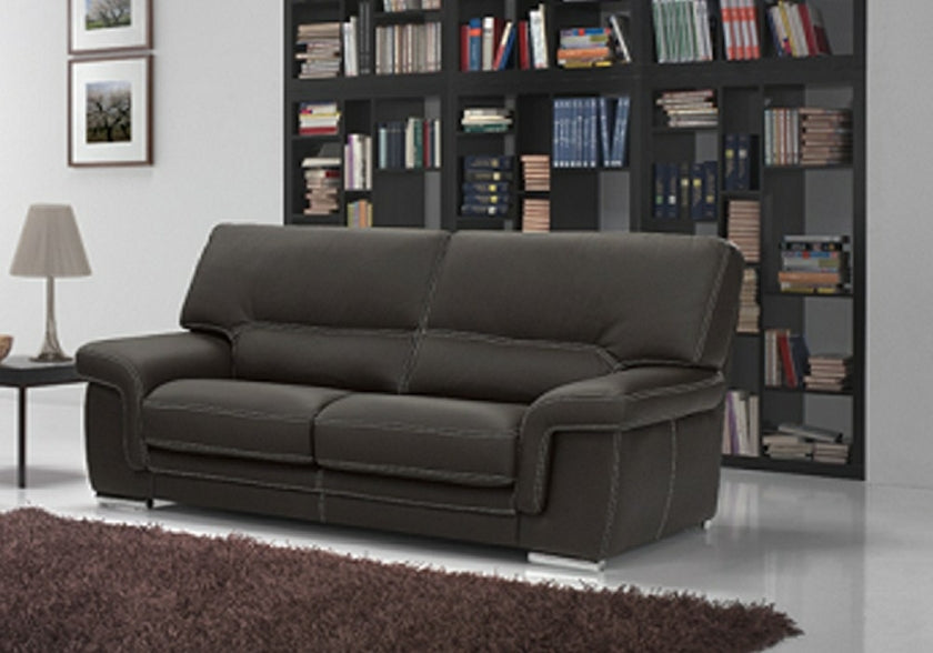 Canapé cuir design noir ANNA