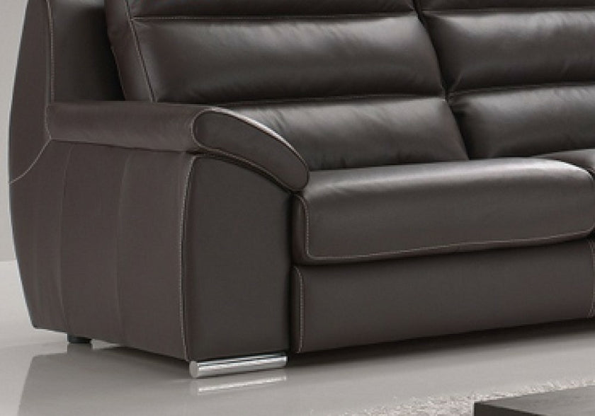 Canapé cuir design noir BARBAROS