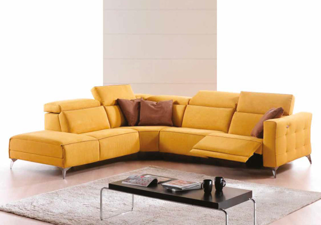 Canapé d'angle relax jaune STINA