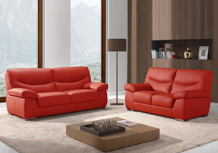 Canapé design cuir rouge ANGEL