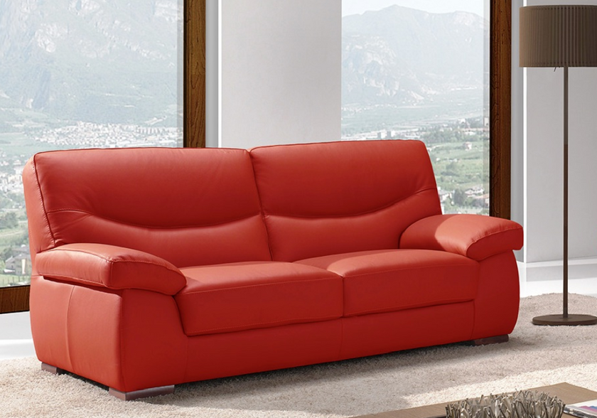 Canapé design cuir rouge ANGEL