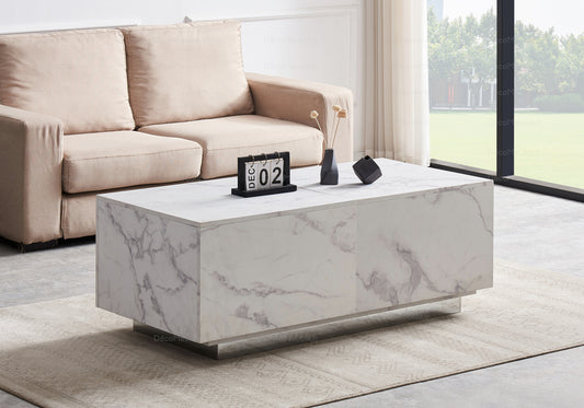 Table basse marbre blanc AXEL