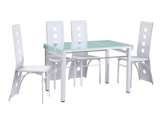 Table manger 6 chaises blanches TAO